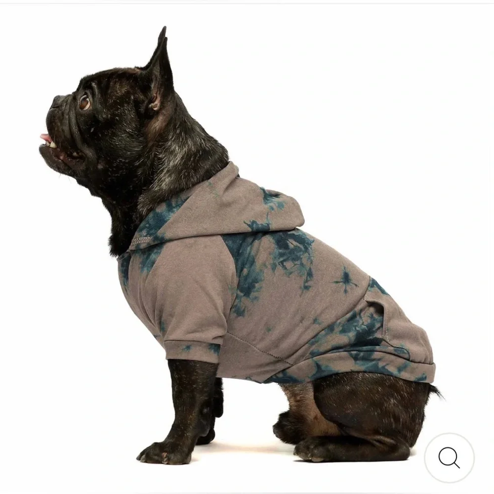 Fitwarm Tie Dye Cozy Dog Hoodie Size Medium Blue Camo